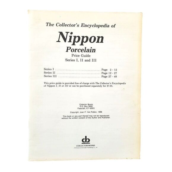 Collectors Encyclopedia of Nippon Porcelain Second Series Book Van Patten 1982 - Picture 4 of 16